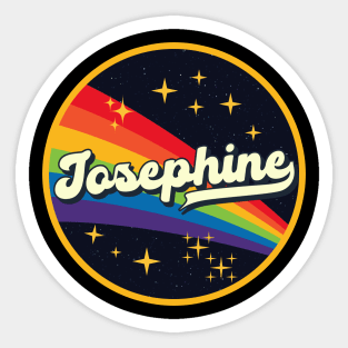 Josephine // Rainbow In Space Vintage Style Sticker